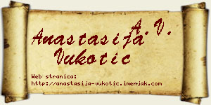 Anastasija Vukotić vizit kartica
